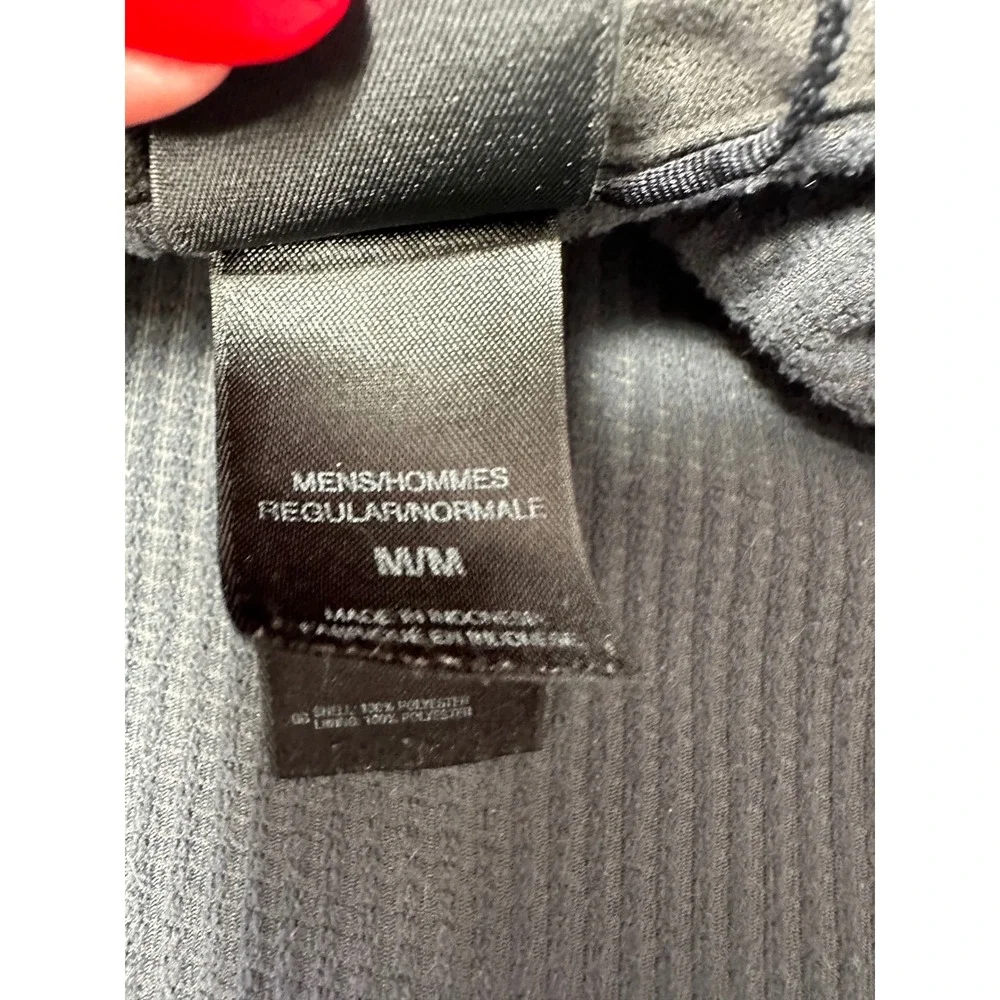 The North Face Mens Windwall Fleece Jacket Black Full Zip Mock Neck Medium
